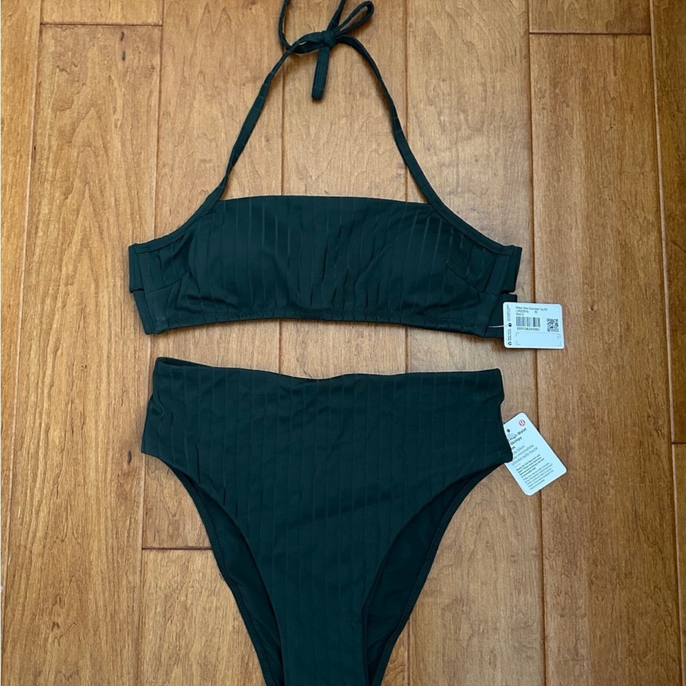 Lululemon Athletica Green Bikini Set with Minimalist Design